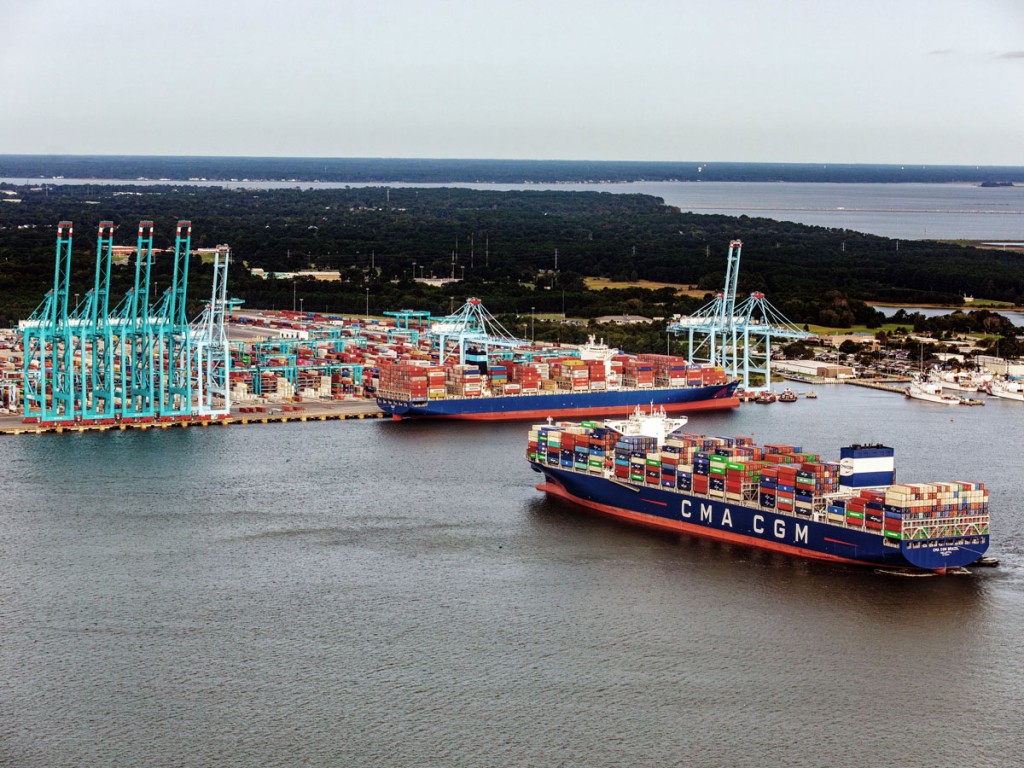 1. many ports have had to dredge channels to allow ships with drafts of up to 40 feet.