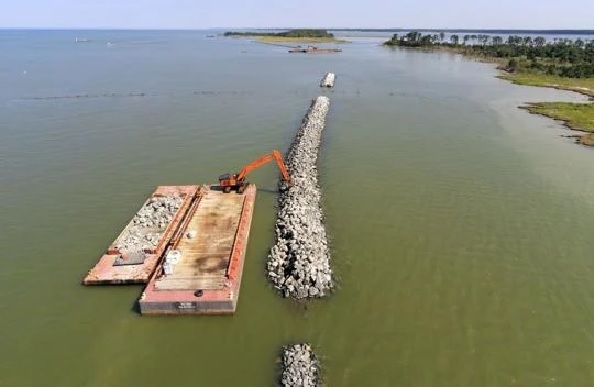 Sand restoration gets underway at Fletcher Cove