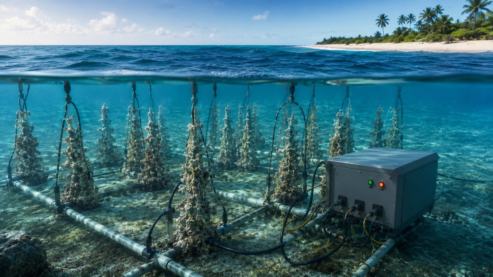 Biorock Technology Uses Low-Voltage Electricity to Restore Coral Reefs and Combat Coastal Erosion